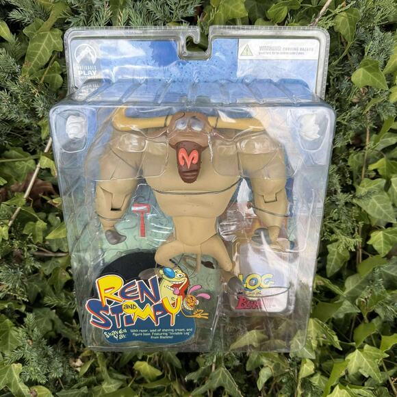 Shaven Yak Figure Series Ren and Stimpy by Palisades Toys 2004 W/ Log sealed - Picture 1 of 5